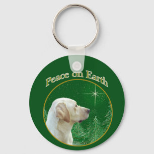 Labrador Retriever (gult) Peace Nyckelring