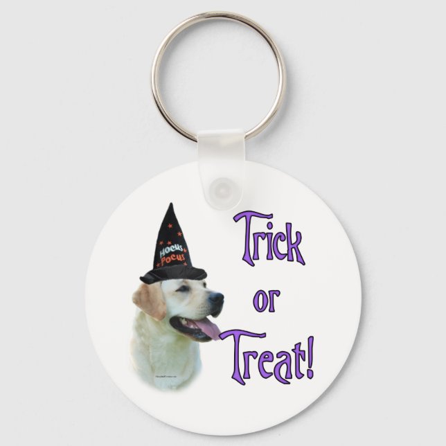 Labrador Retriever (gult)Trick Nyckelring (Framsida)