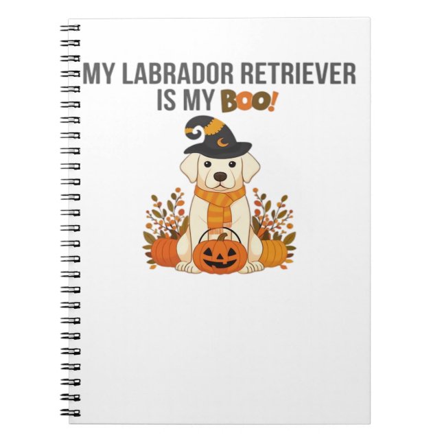 Labrador Retriever Halloween Hund Funny Spooky Boo Anteckningsbok (Framsidan)