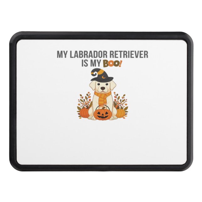 Labrador Retriever Halloween Hund Funny Spooky Boo Dragkroksskydd (Framsidan)