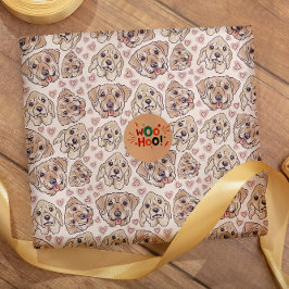 Labrador Retriever Hand Drawn Tecknad Head Presentpapper