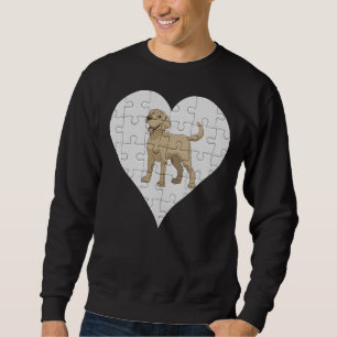 Labrador Retriever Heart Jigsåg Delar Labrador Re Lång Ärmad Tröja