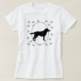 Labrador Retriever Hearts och Tassavtrycks T-shirt