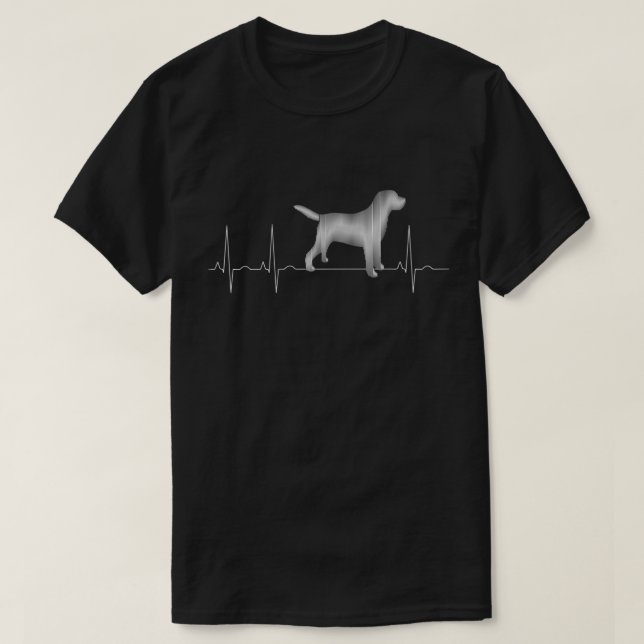 Labrador Retriever Heartslag Ekg Lab Owner Pet. Pe T Shirt (Design framsida)