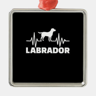 Labrador Retriever Heartslag Julgransprydnad Metall