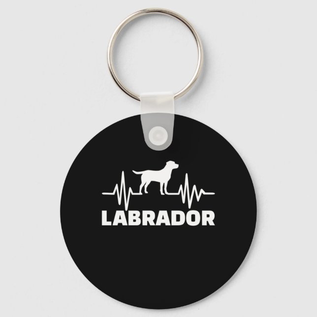 Labrador Retriever Heartslag Nyckelring (Framsida)