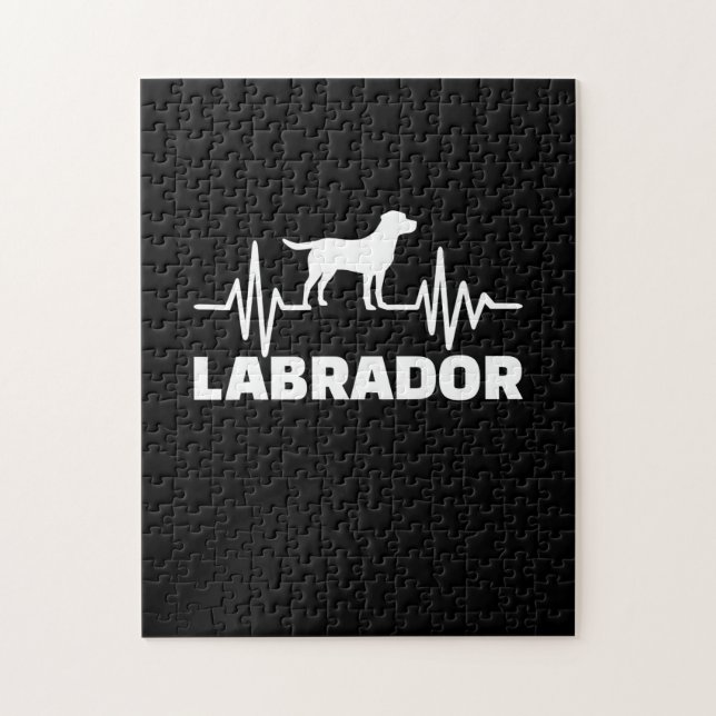 Labrador Retriever Heartslag Pussel (Vertikal)