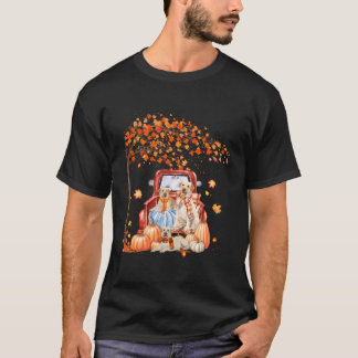 Labrador Retriever Hösthösten Lastbil Pumpkin Mapl T Shirt