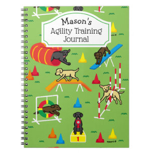 Labrador Retriever Hund Agility Träning Anteckningsbok