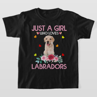 Labrador Retriever Hund älskare Bara en flicka som T Shirt