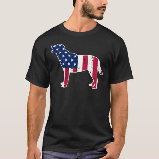 Labrador Retriever Hund American Flagga 4:e juli T Shirt