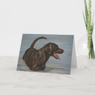 Labrador Retriever Hund Art Greeting Card Kort