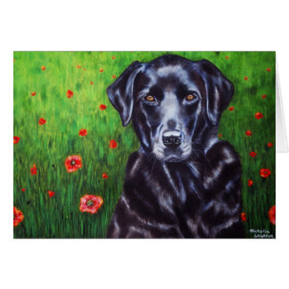 Labrador Retriever Hund Art - Poppy Hälsningskort