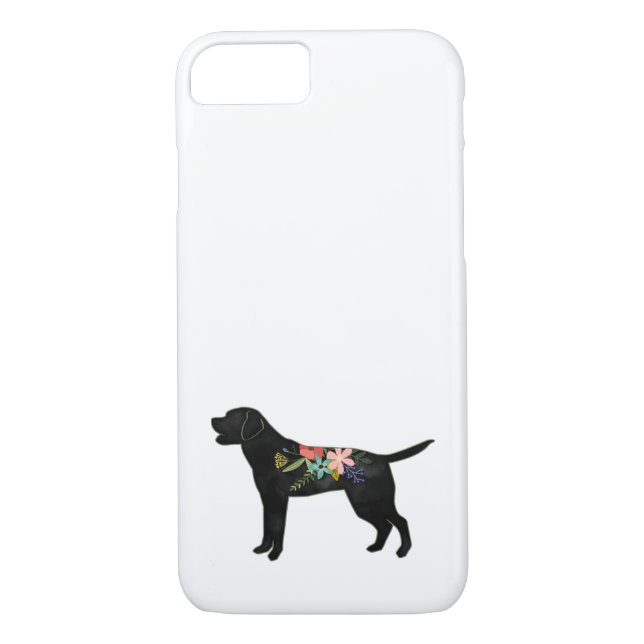 Labrador Retriever Hund aveln Bohemian Blommigt Case-Mate iPhone Skal (Baksida)
