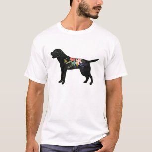 Labrador Retriever Hund aveln Bohemian Blommigt T Shirt