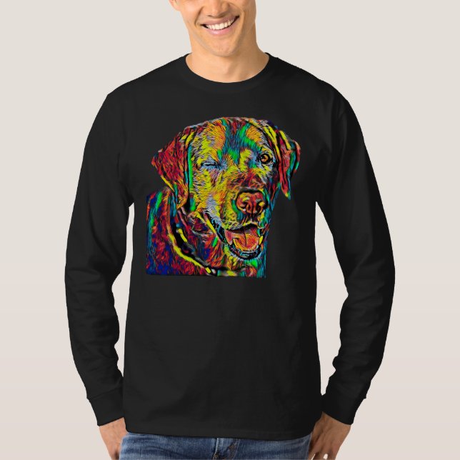 Labrador Retriever Hund aveln Head Pet Breed True  T Shirt (Framsida)