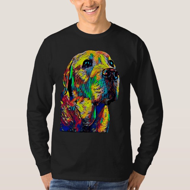 Labrador Retriever Hund aveln Head Pet Breed True  T Shirt (Framsida)