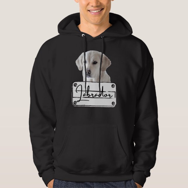 Labrador Retriever Hund aveln Hoodie (Framsida)