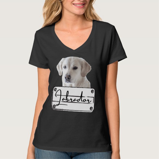 Labrador Retriever Hund aveln T Shirt (Framsida)