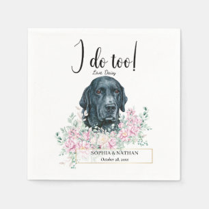 Labrador Retriever Hund Bröllop Cocktail Napkins Pappersservett
