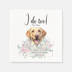 Labrador Retriever Hund Bröllop Cocktail Napkins Pappersservett