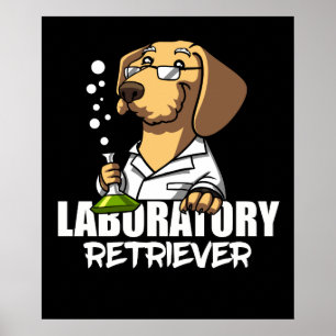 Labrador Retriever Hund Chemistry Science Teacher Poster