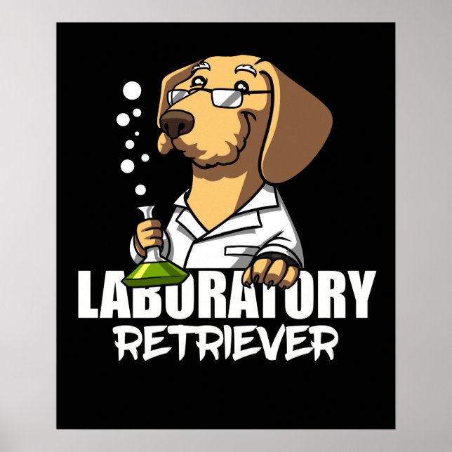 Labrador Retriever Hund Chemistry Science Teacher Poster (Framsidan)