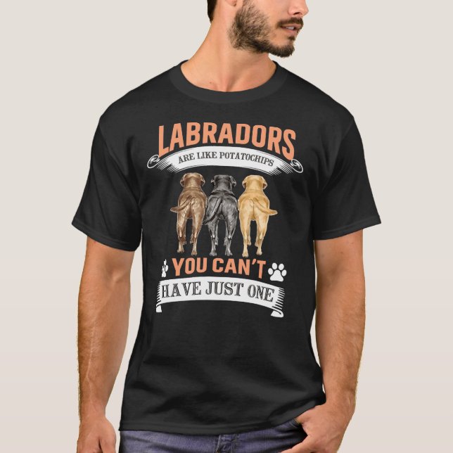 Labrador Retriever Hund Funny T Shirt (Framsida)