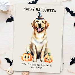 Labrador Retriever Hund Happy halloween Julkort
