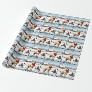 Labrador Retriever Hund i Snö Jul Presentpapper