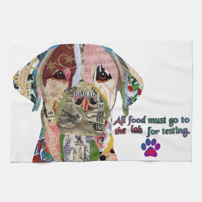 Labrador Retriever Hund Kitchen Towel Kökshandduk (Horisontell)