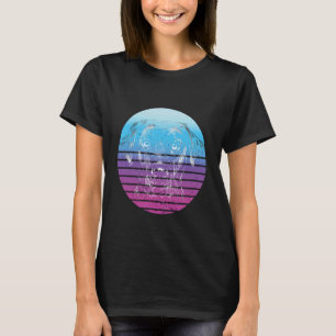 Labrador Retriever Hund Konst Retro Gradient Älska T Shirt