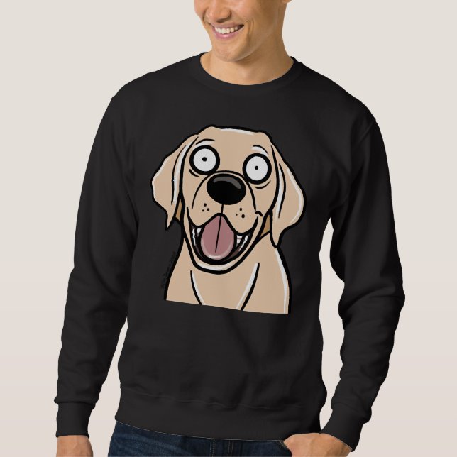 Labrador Retriever Hund Lång Ärmad Tröja (Framsida)