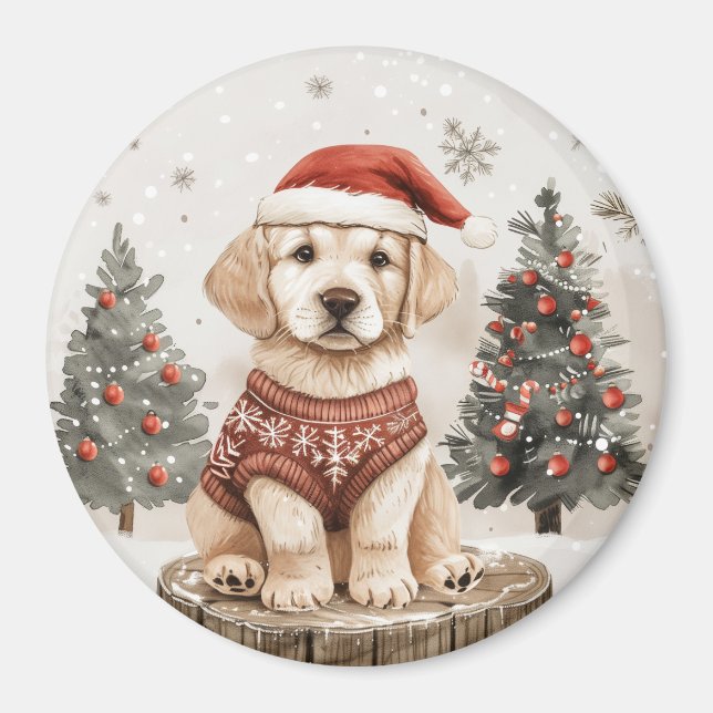 Labrador Retriever-Hund Magnet (Framsidan)