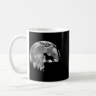 Labrador Retriever Hund Månens Silhuett Halloween Kaffemugg
