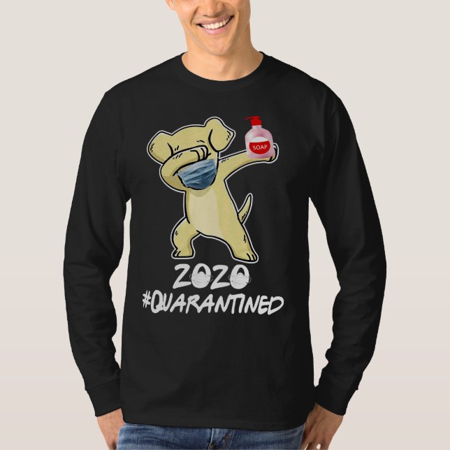 Labrador Retriever Hund Mask Dabbing Design Desigi T Shirt (Framsida)