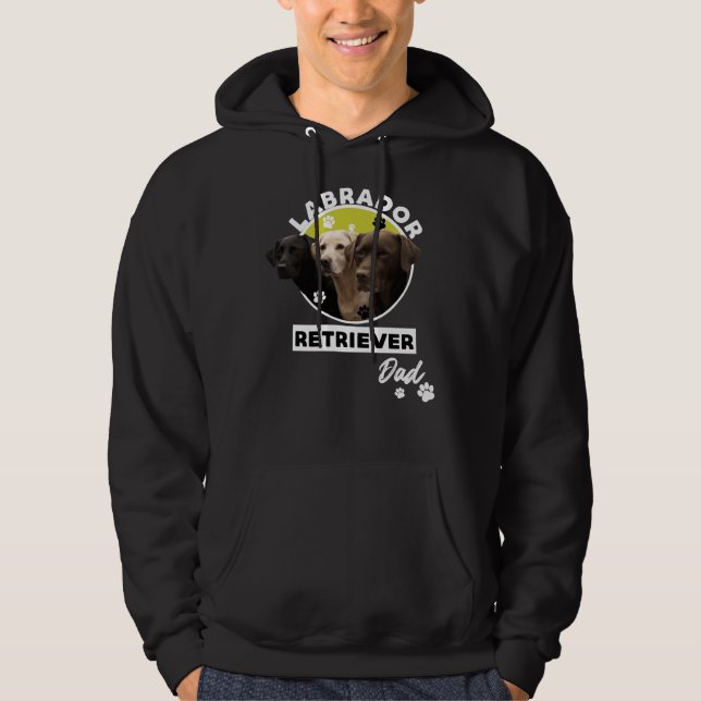 Labrador Retriever Hund Pappa 111 Hoodie (Framsida)