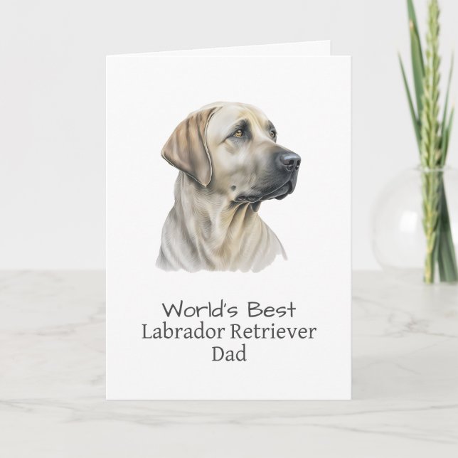Labrador Retriever Hund Pappa Fars Dag Kort (Framsida)