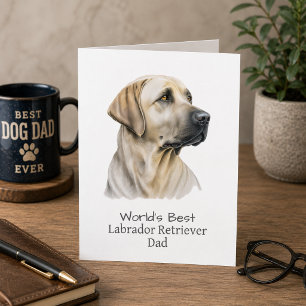 Labrador Retriever Hund Pappa Fars Dag Kort