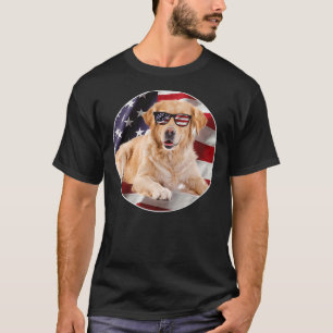 Labrador Retriever Hund Patriot USA flagga T Shirt