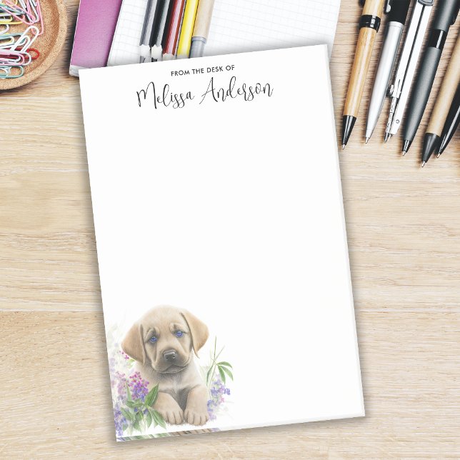 Labrador Retriever Hund Personlig Cute Puppy Post-it Block (Skapare uppladdad)
