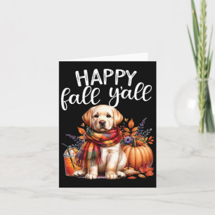 Labrador Retriever Hund Pumpa Krydda Glad Höst Ya Kort