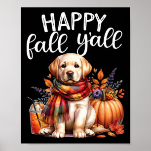 Labrador Retriever Hund Pumpkin Spice Lycklig Fall Poster