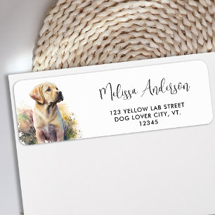 Labrador Retriever Hund Puppy Modern Returadress Etikett