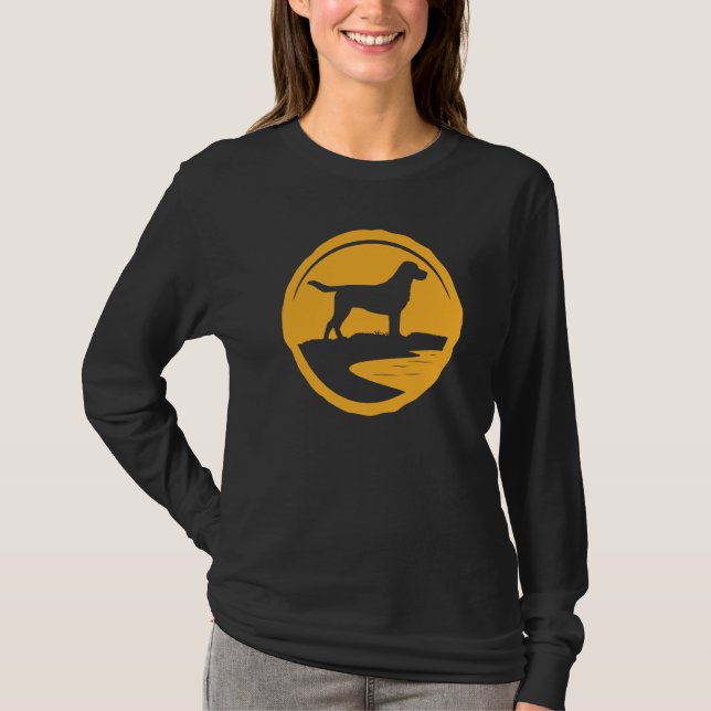 Labrador Retriever Hund Retro T Shirt (Framsida)
