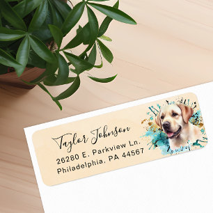 Labrador Retriever Hund Returadressetikett Returadress Etikett