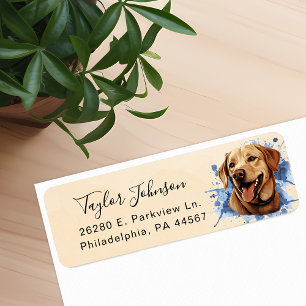 Labrador Retriever Hund Returadressetikett Returadress Etikett