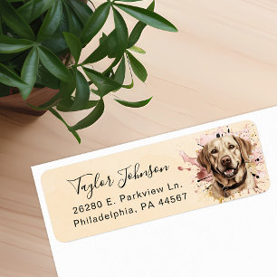 Labrador Retriever Hund Returadressetikett Returadress Etikett