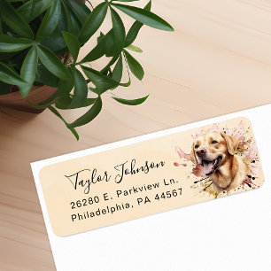 Labrador Retriever Hund Returadressetikett Returadress Etikett