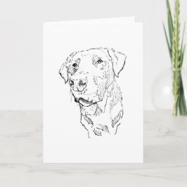 Labrador Retriever Hund Ritning Tack Kort